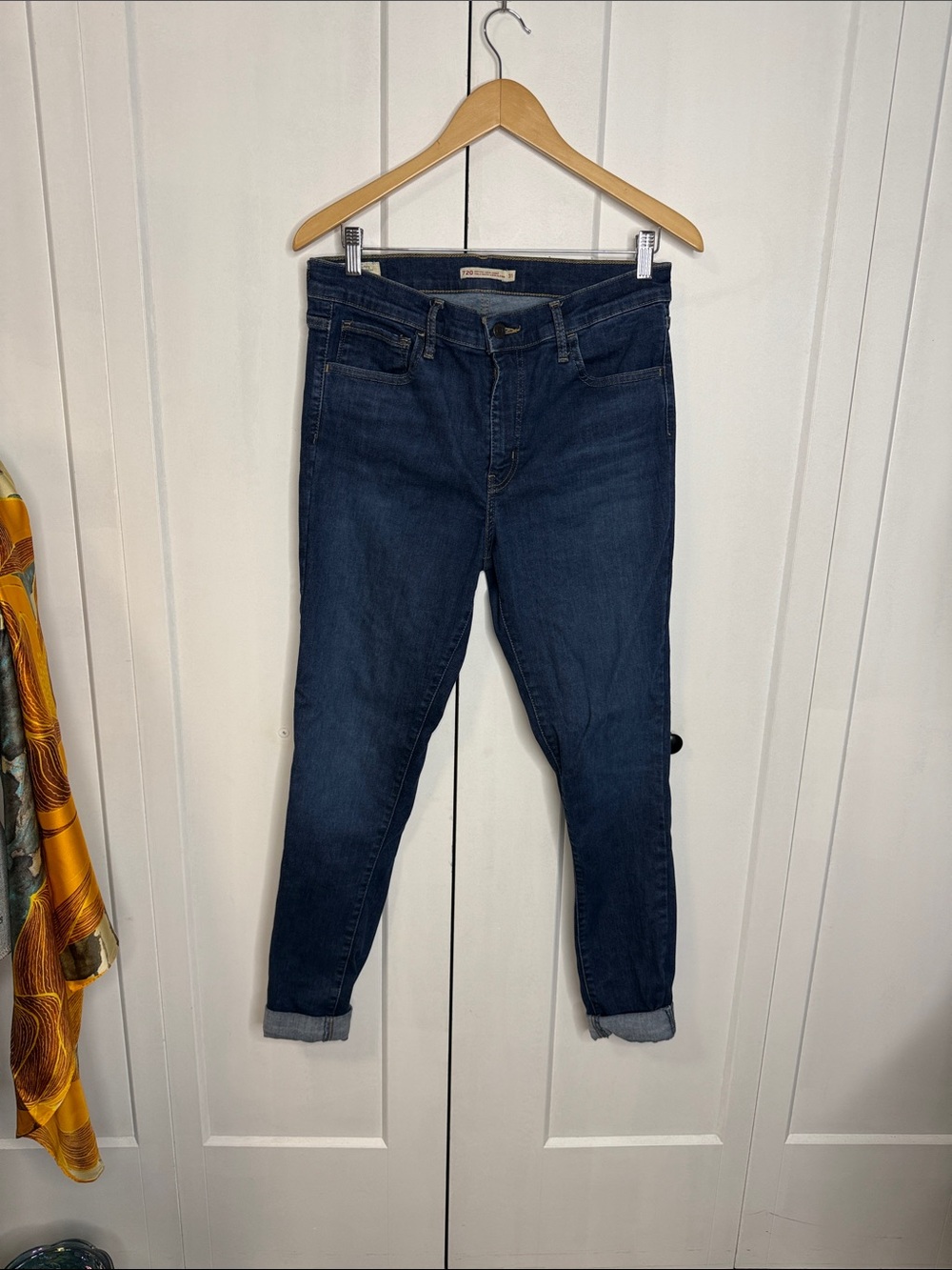 Levis 720 - 31 - High Rise Super Skinny Dark Blue Womens Jeans